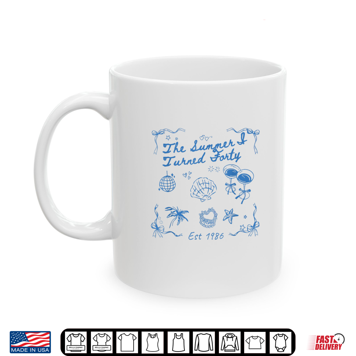 Summer I Turned Forty 40Th Birthday Seashell Coastal Beach Shirt