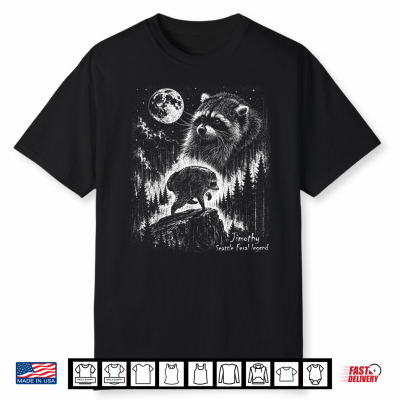 Vintage Jimothy Raccoon Seattle Feral Legend Retro Moon Shirt