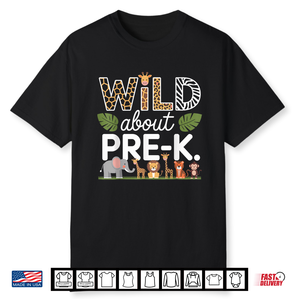 Wild About Pre K Teacher Student Back To School Shirt