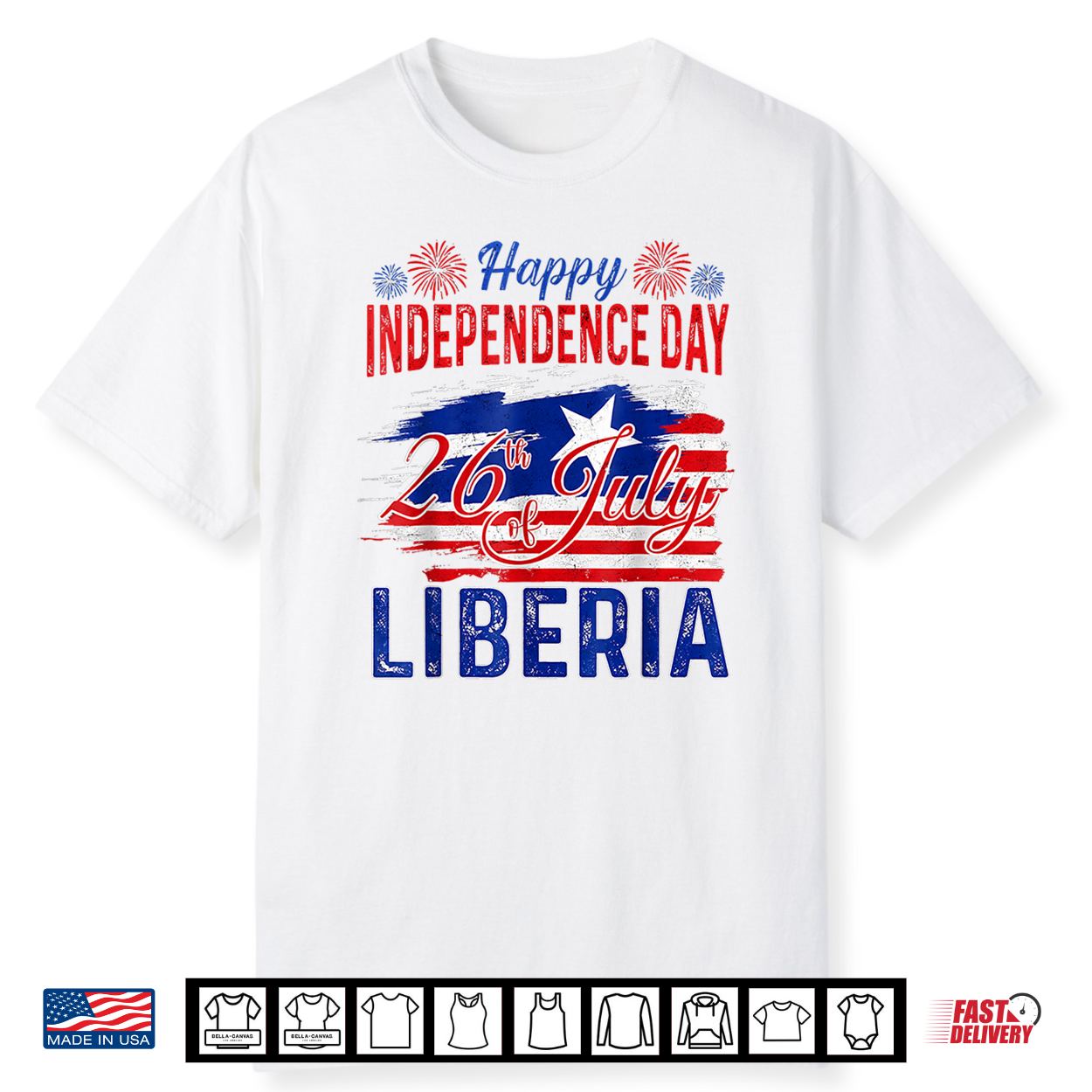 Happy Independence Day Liberia 26Th Of July Liberian Flag Shirt Happy Independence Day Liberia 26Th Of July Liberian Flag Shirt