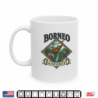 Mug Borneo Rainforest Traveling Nature Lover Exploring Wildlife Shirt