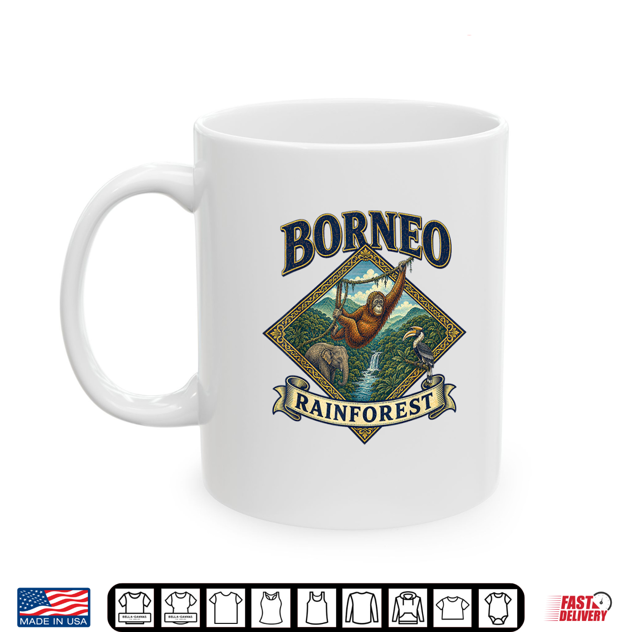 Borneo Rainforest Traveling Nature Lover Exploring Wildlife Shirt