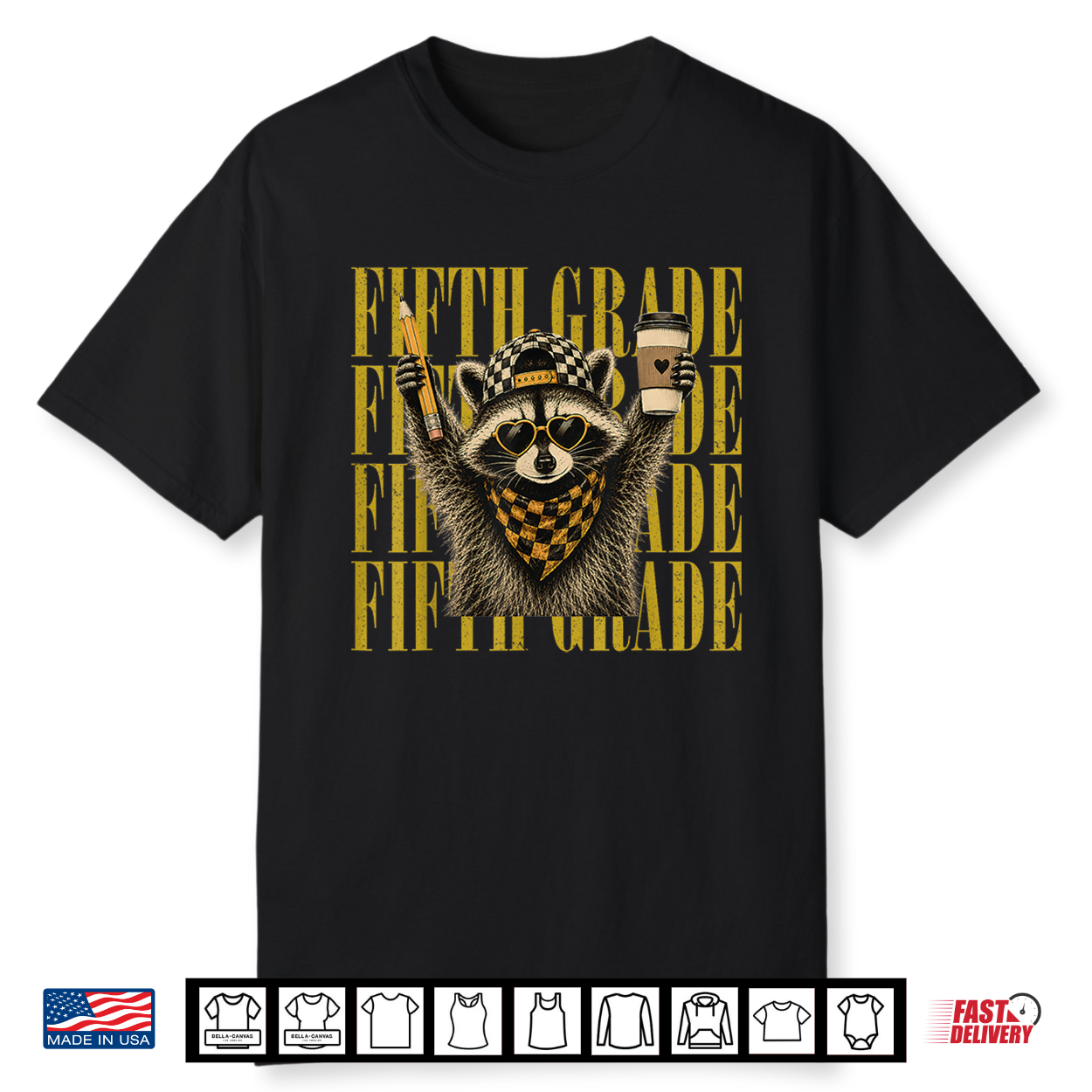 Funny Fifth 5Th Grade Teacher Feral Raccoon Back To School Shirt Funny Fifth 5Th Grade Teacher Feral Raccoon Back To School Shirt