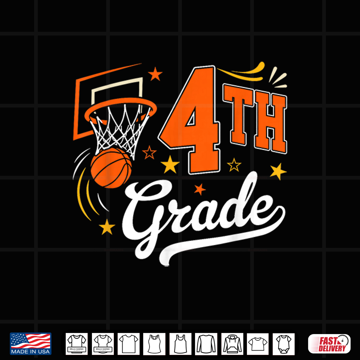Funny Basketball 4Th Grade Back To School Teacher Student Shirt