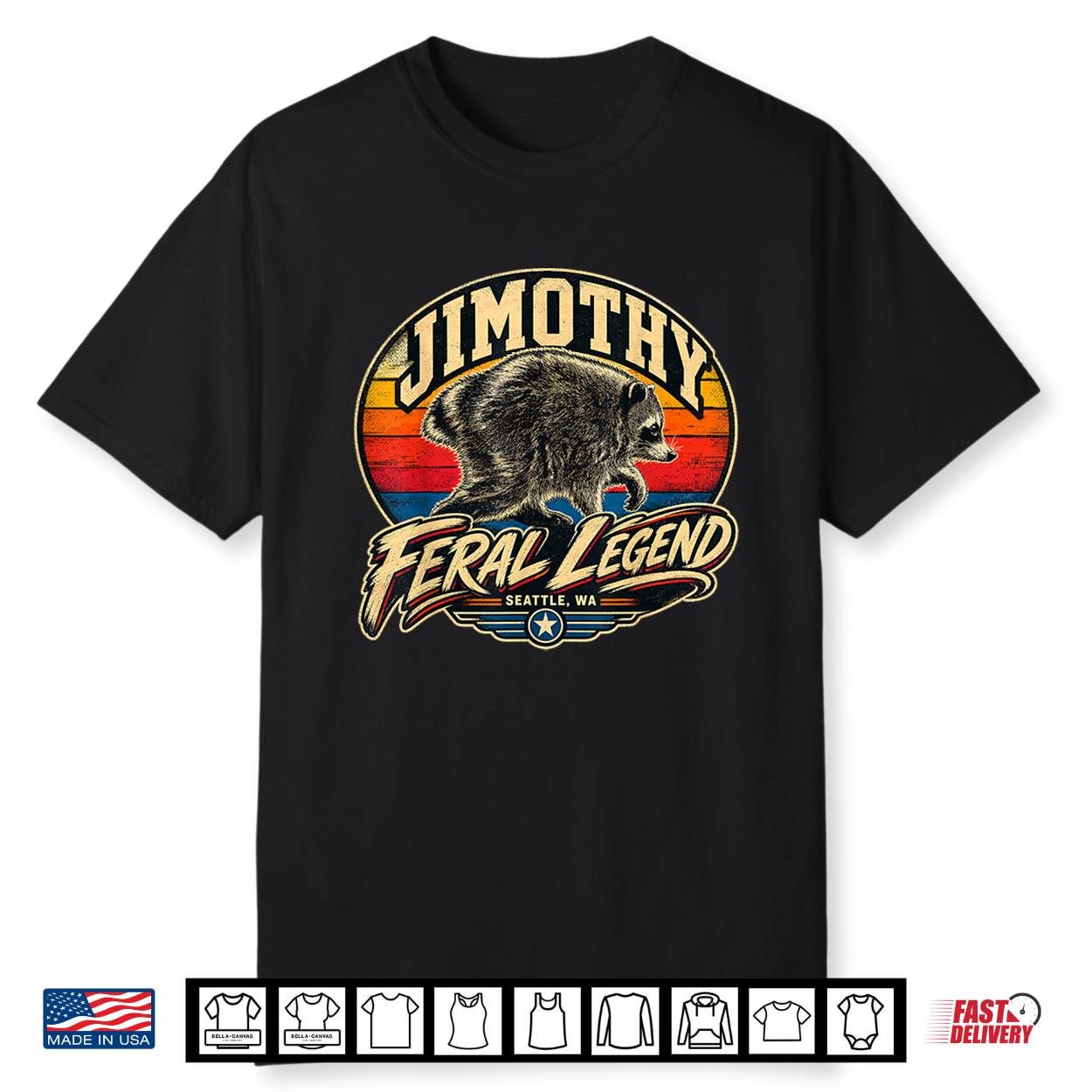 Funny Jimothy Raccoon Seattle Feral Legend Meme Shirt Funny Jimothy Raccoon Seattle Feral Legend Meme Shirt