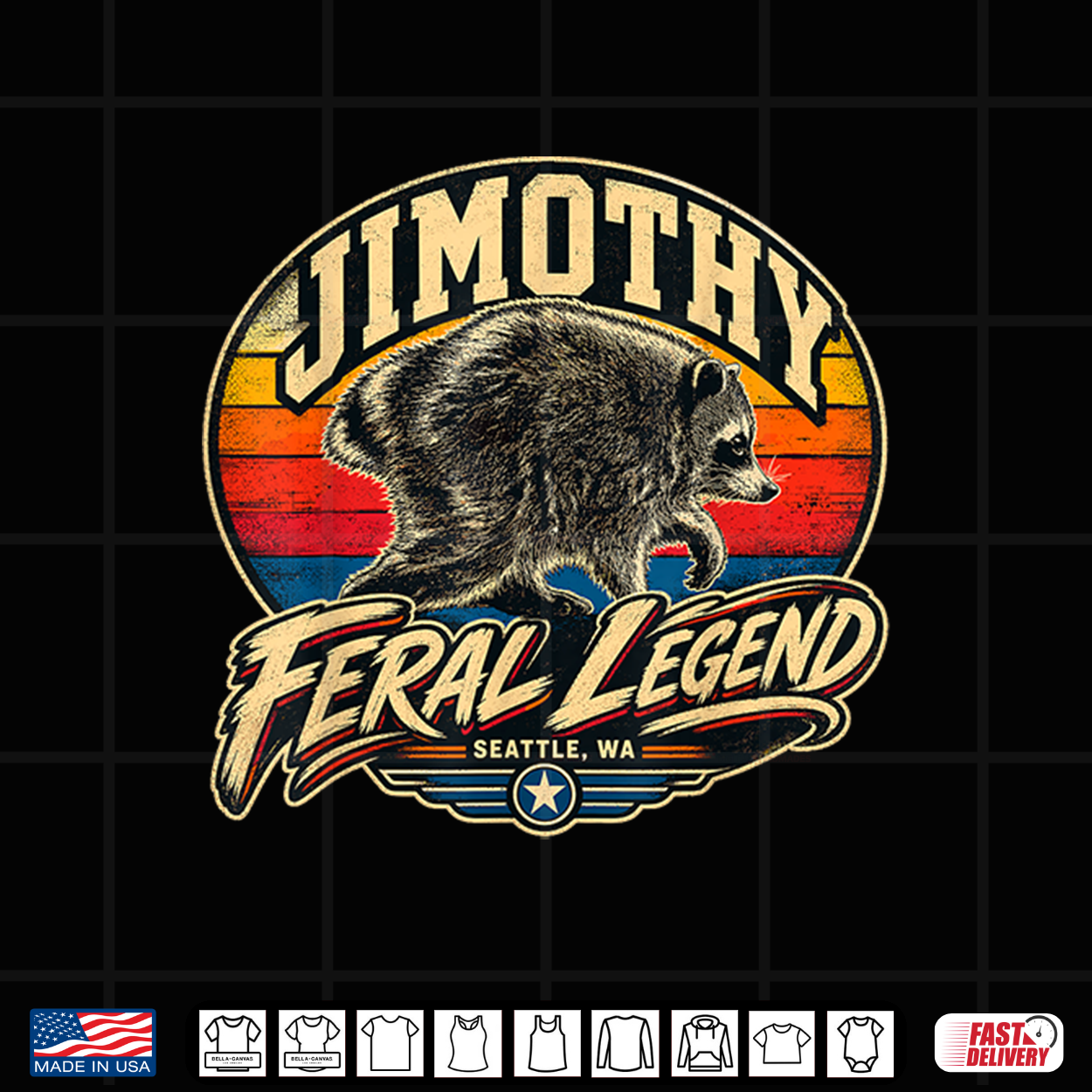 Funny Jimothy Raccoon Seattle Feral Legend Meme Shirt Funny Jimothy Raccoon Seattle Feral Legend Meme Shirt