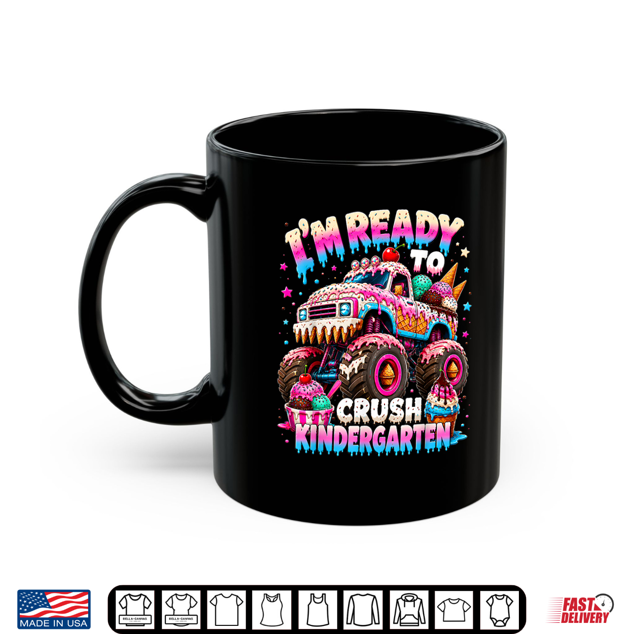 I’M Ready To Crush Kindergarten Ice Cream Monster Truck Shirt I’M Ready To Crush Kindergarten Ice Cream Monster Truck Shirt
