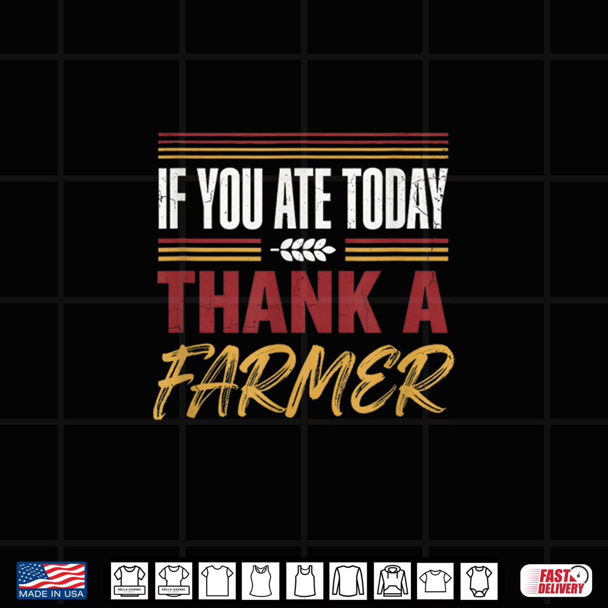 If You Ate Today Thank A Farmer Vintage Farming Lover Gift Shirt