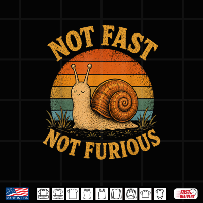 Not Fast Not Furious Funny Snail Pace Retro Sunset Shirt 4 Design Not Fast Not Furious Funny Snail Pace Retro Sunset Shirt