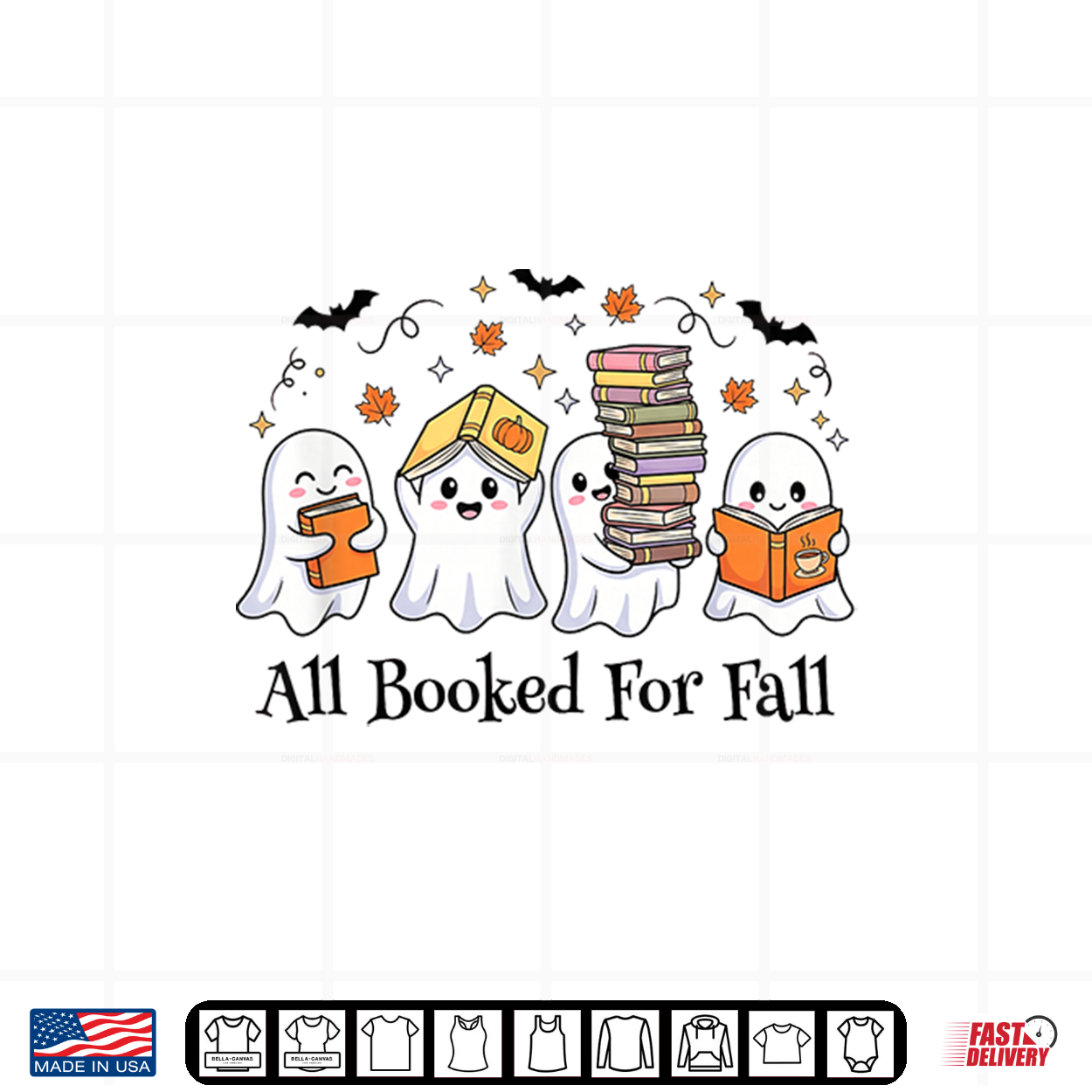 All Booked For Fall Halloween Ghost Humor Book Lover’S Shirt All Booked For Fall Halloween Ghost Humor Book Lover’S Shirt