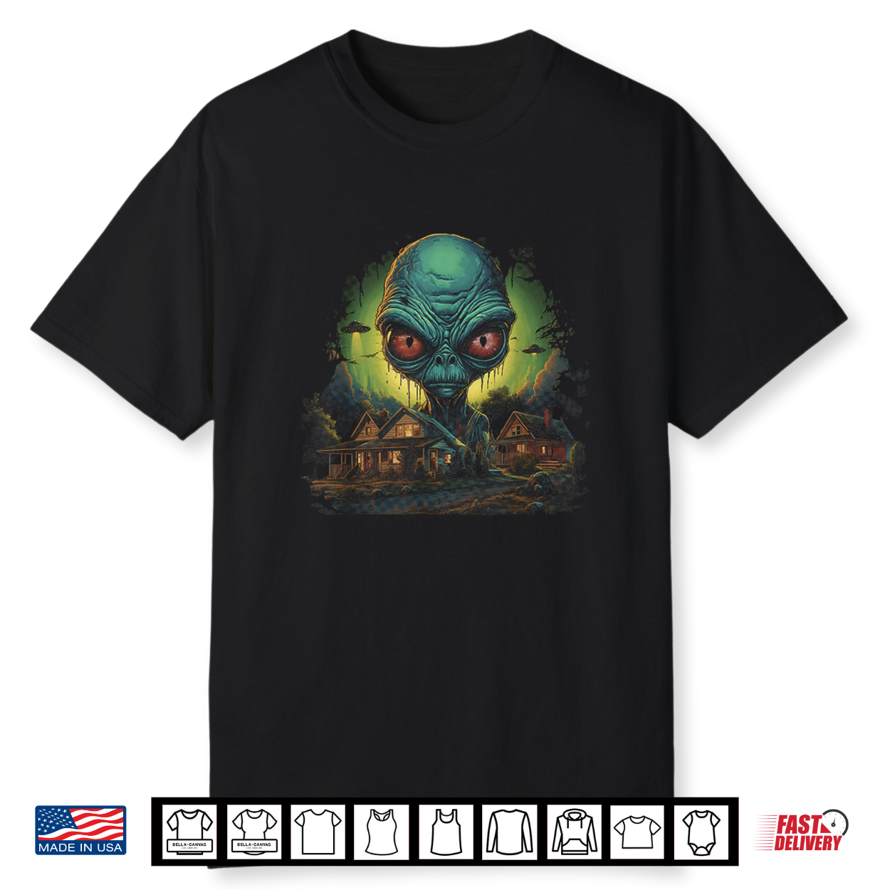 Giant Alien Head Ufo Invasion Sci Fi Extraterrestrial Shirt Giant Alien Head Ufo Invasion Sci Fi Extraterrestrial Shirt