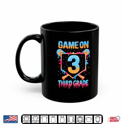 Mug Game On 3rd Grade Back To School Baseball Drip Ice Cream Shirt