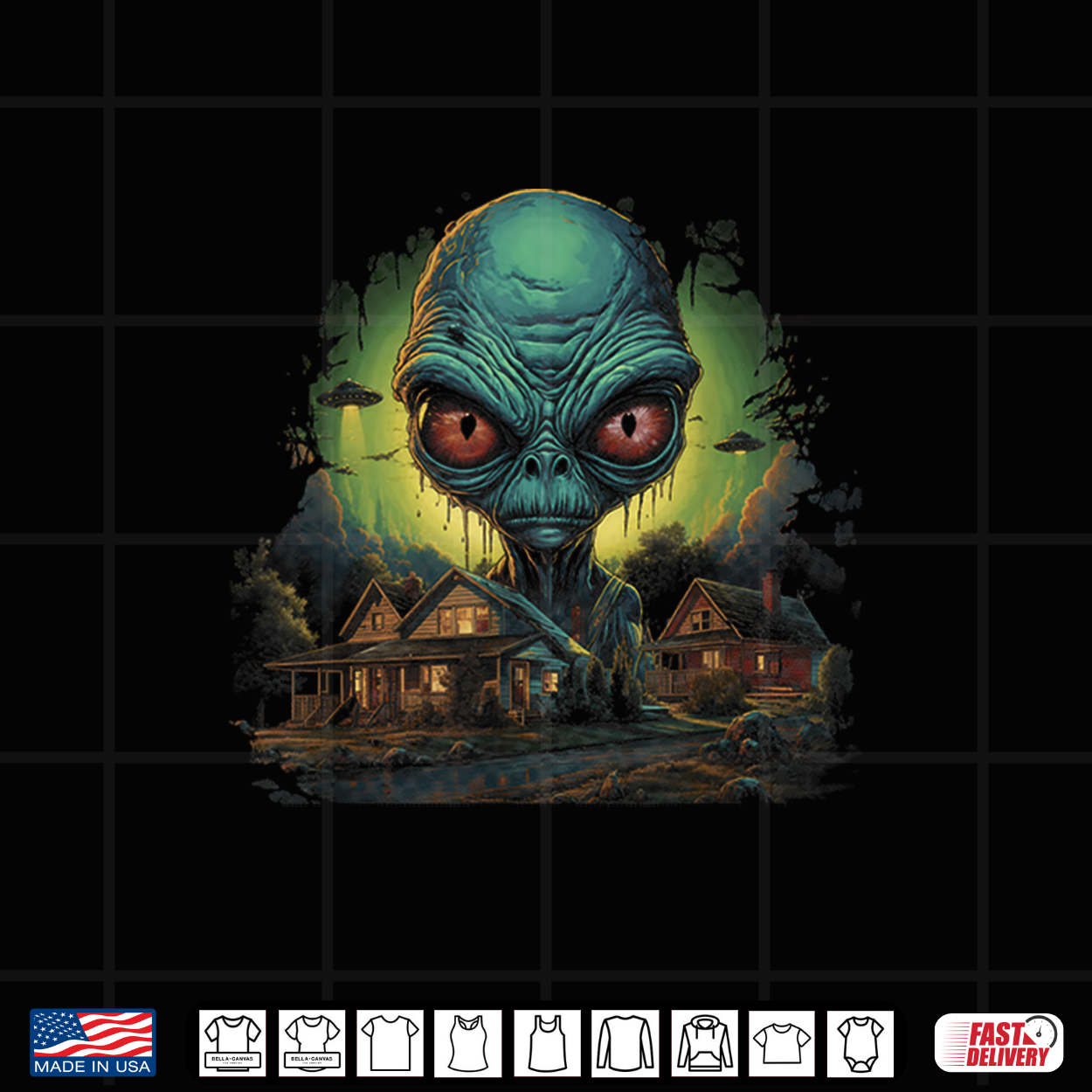 Giant Alien Head Ufo Invasion Sci Fi Extraterrestrial Shirt Giant Alien Head Ufo Invasion Sci Fi Extraterrestrial Shirt