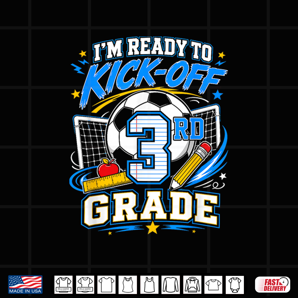 I’M Ready To Kick Off 3Rd Grade Back To School Soccer Shirt