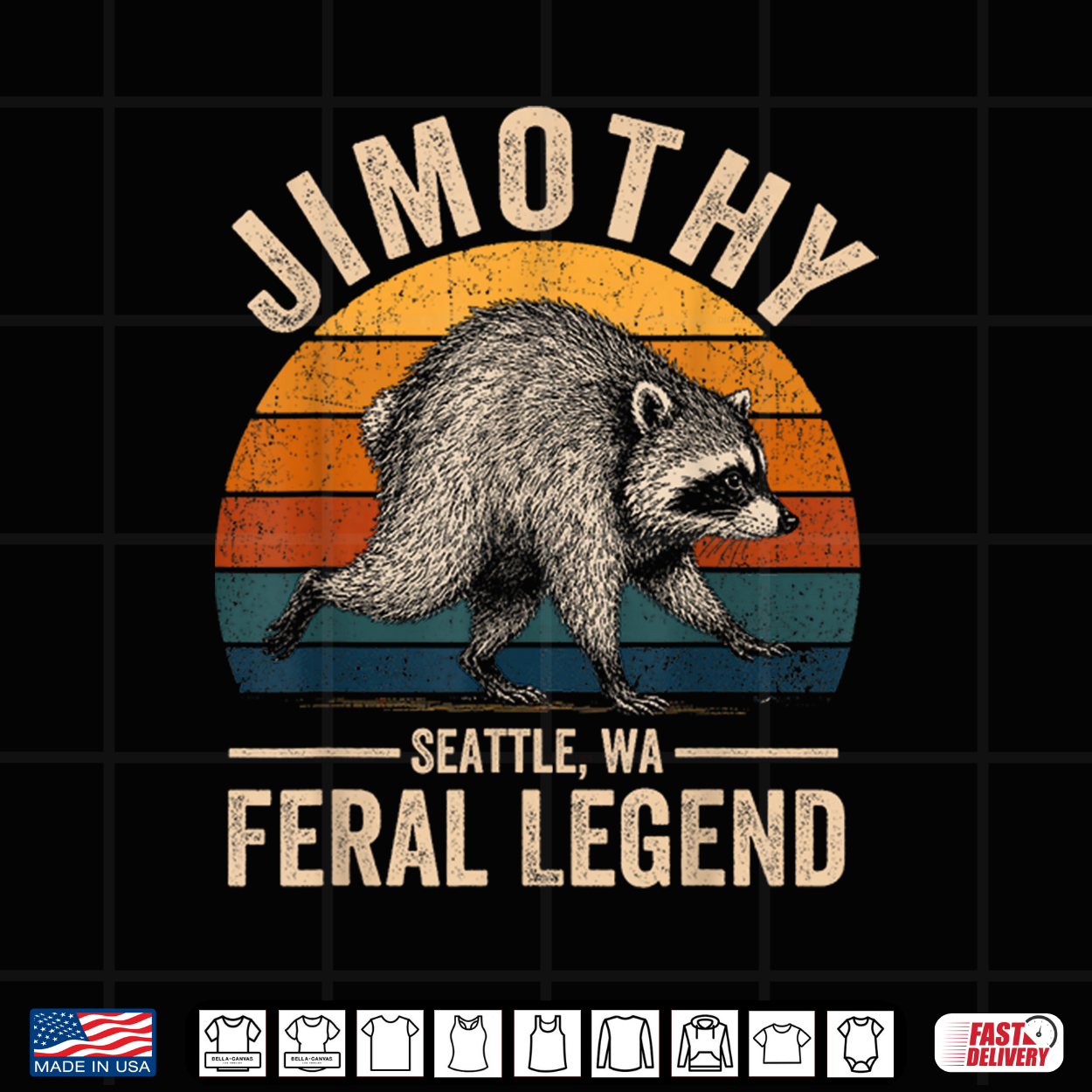 Jimothy Raccoon Seattle Feral Legend Meme Trendy Animal Shirt Jimothy Raccoon Seattle Feral Legend Meme Trendy Animal Shirt