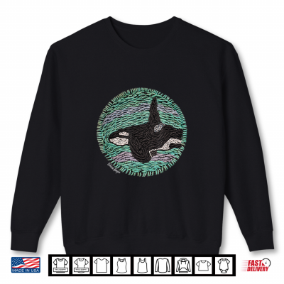 Orca Killer Whale Coastal Marine Art By Rebecca Hooper Shirt 2 Sweatshirt Orca Killer Whale Coastal Marine Art By Rebecca Hooper Shirt