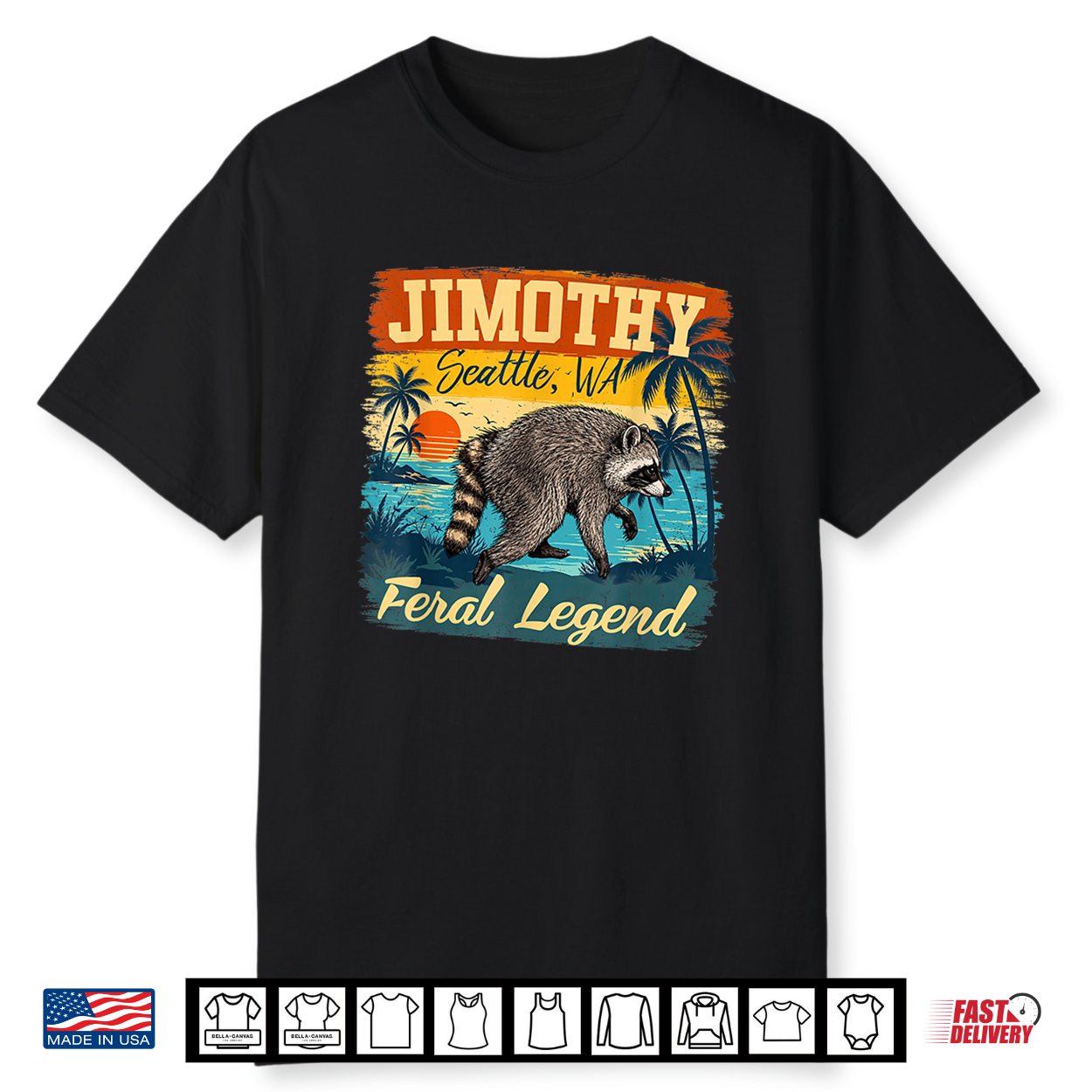 Vintage Jimothy Raccoon Feral Legend Wildlife Viral Meme Shirt