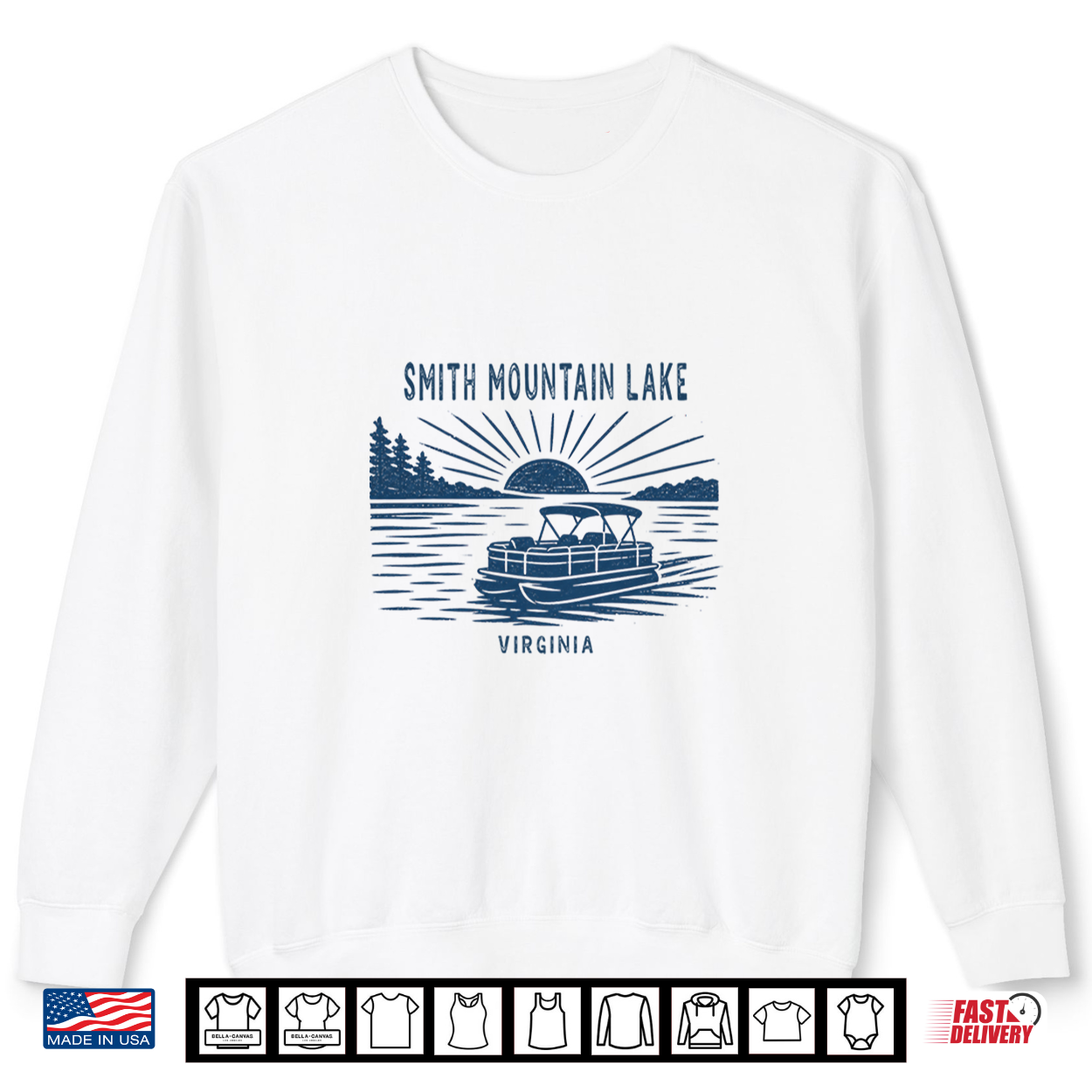 Vintage Smith Mountain Lake Virginia Outdoors Vacation Shirt