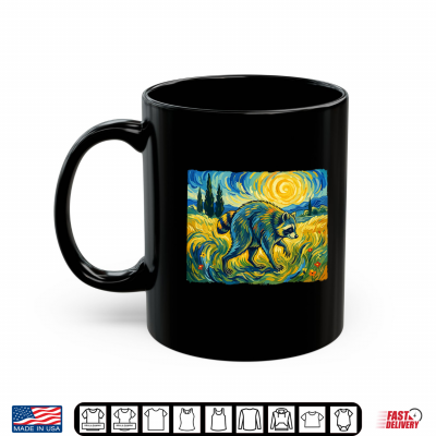 Van Gogh Jimothy Raccoon Animal Graphic Artwork Shirt 3 Mug Van Gogh Jimothy Raccoon Animal Graphic Artwork Shirt