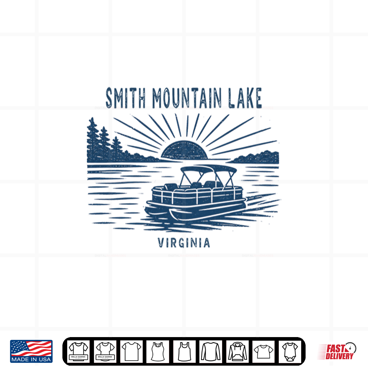 Vintage Smith Mountain Lake Virginia Outdoors Vacation Shirt