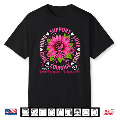 Breast Cancer Awareness Hope Support Family Support Team Shirt