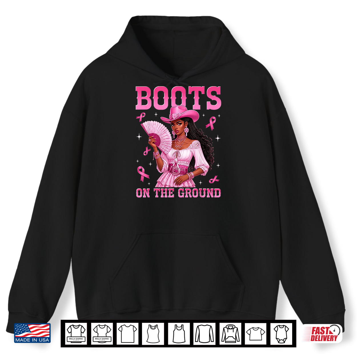 Boots On The Ground Breast Cancer Awareness Western Cowgirl Shirt Boots On The Ground Breast Cancer Awareness Western Cowgirl Shirt