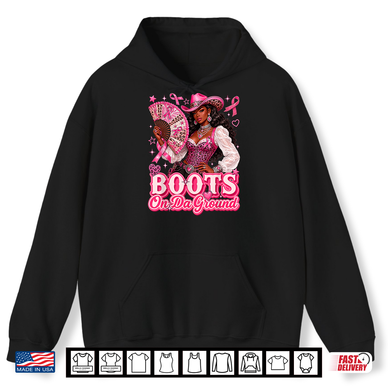 Boots On The Ground Howdy Breast Cancer Pink Western Cowgirl Shirt Boots On The Ground Howdy Breast Cancer Pink Western Cowgirl Shirt