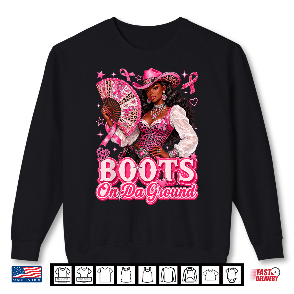 Boots On The Ground Howdy Breast Cancer Pink Western Cowgirl Shirt Boots On The Ground Howdy Breast Cancer Pink Western Cowgirl Shirt