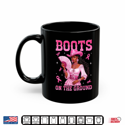 Boots On The Ground Breast Cancer Awareness Western Cowgirl Shirt 3 Mug Boots On The Ground Breast Cancer Awareness Western Cowgirl Shirt