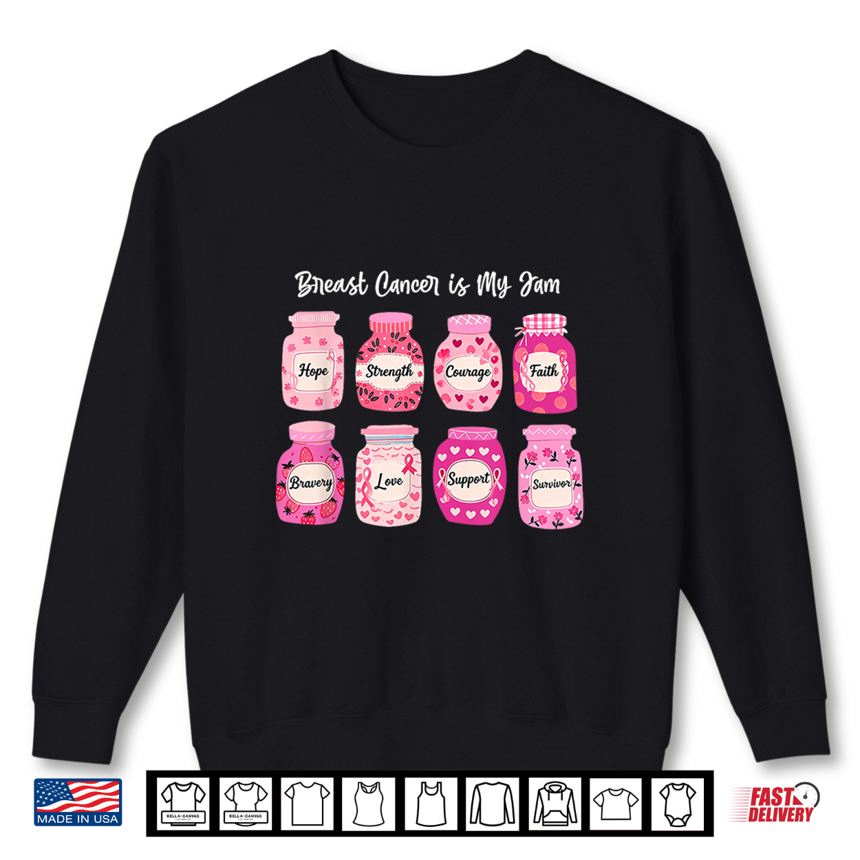 Breast Cancer Is My Jam Pink Ribbon October Awareness Shirt