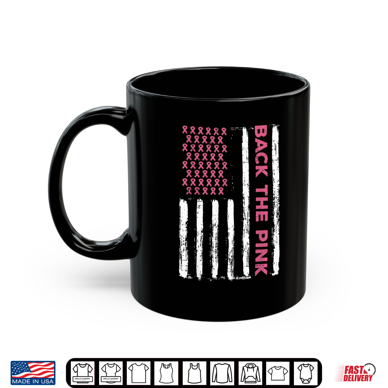 Breast Cancer Back The Pink Us Flag Awareness Shirt