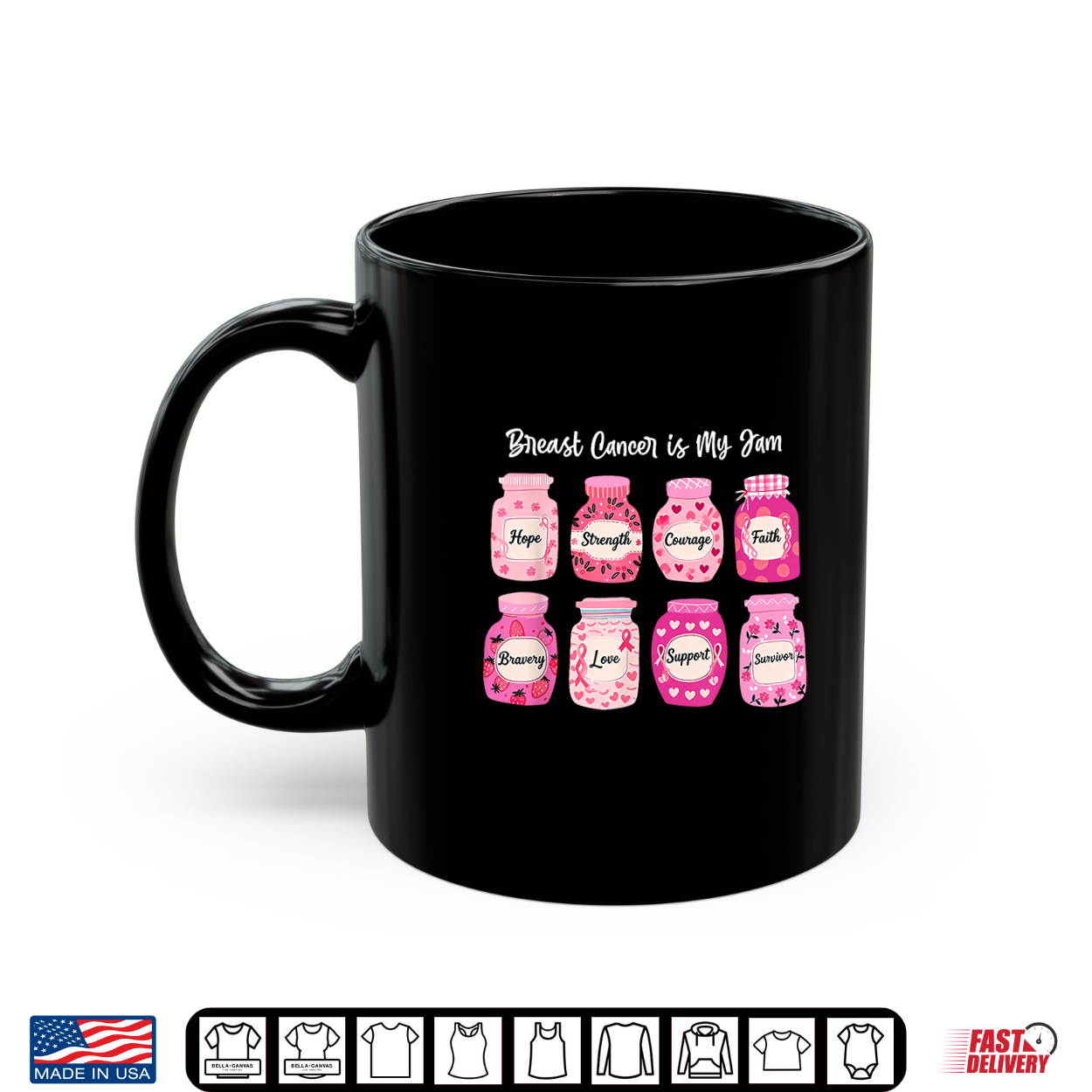 Breast Cancer Is My Jam Pink Ribbon October Awareness Shirt