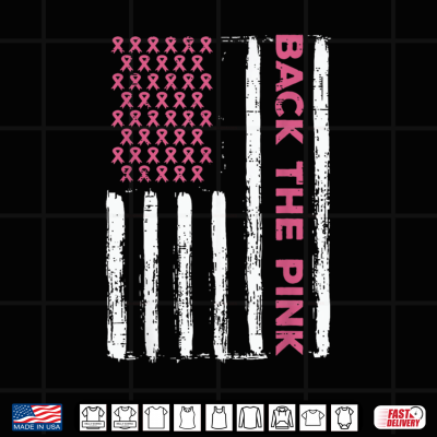 Design Breast Cancer Back The Pink Us Flag Awareness Shirt