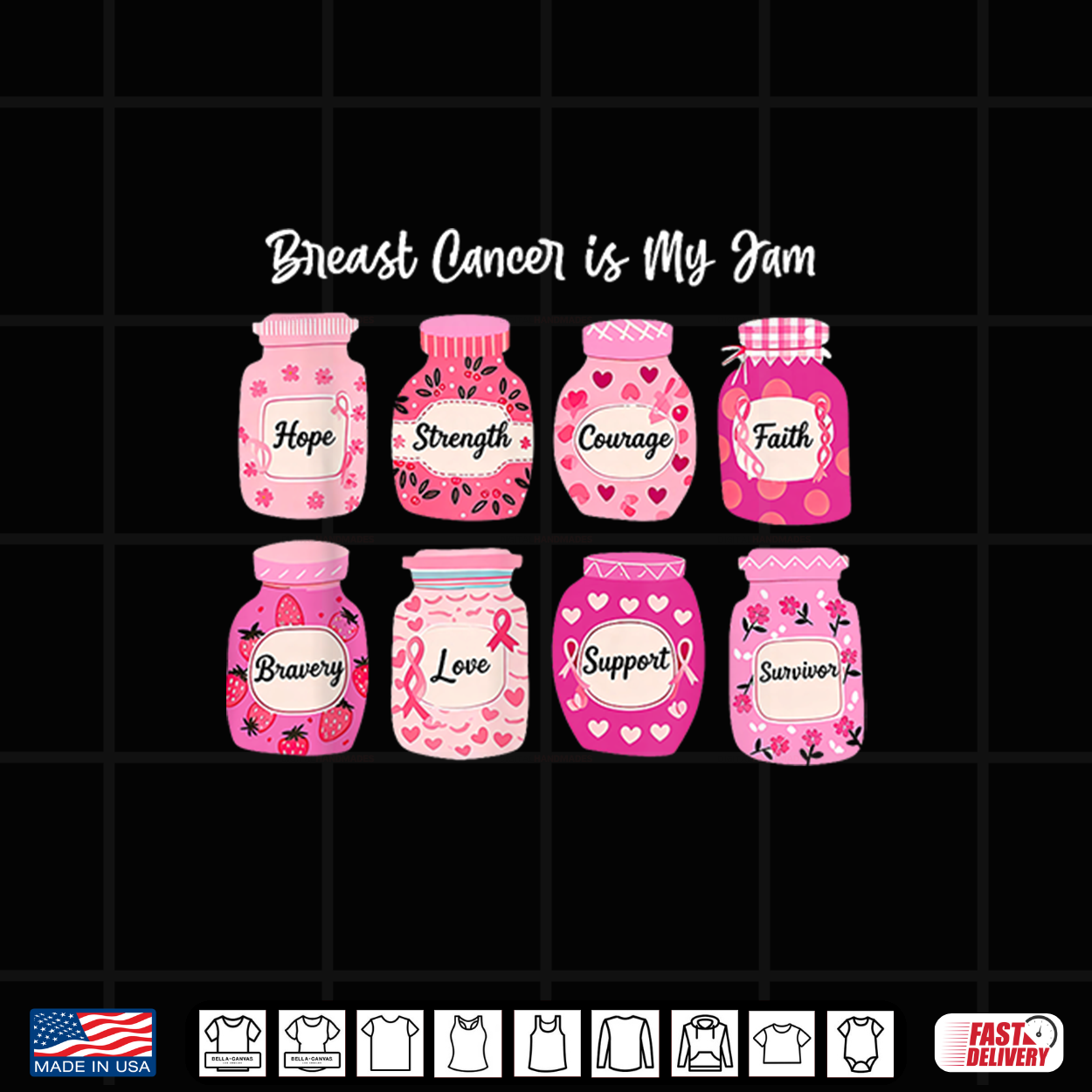 Breast Cancer Is My Jam Pink Ribbon October Awareness Shirt