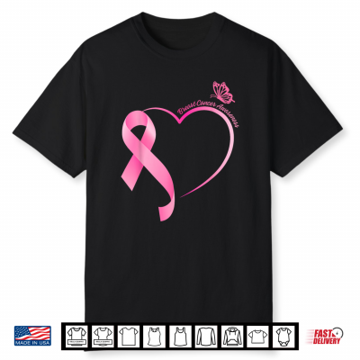Breast Cancer Month Strong Pink Ribbon Heart Survivor Shirt