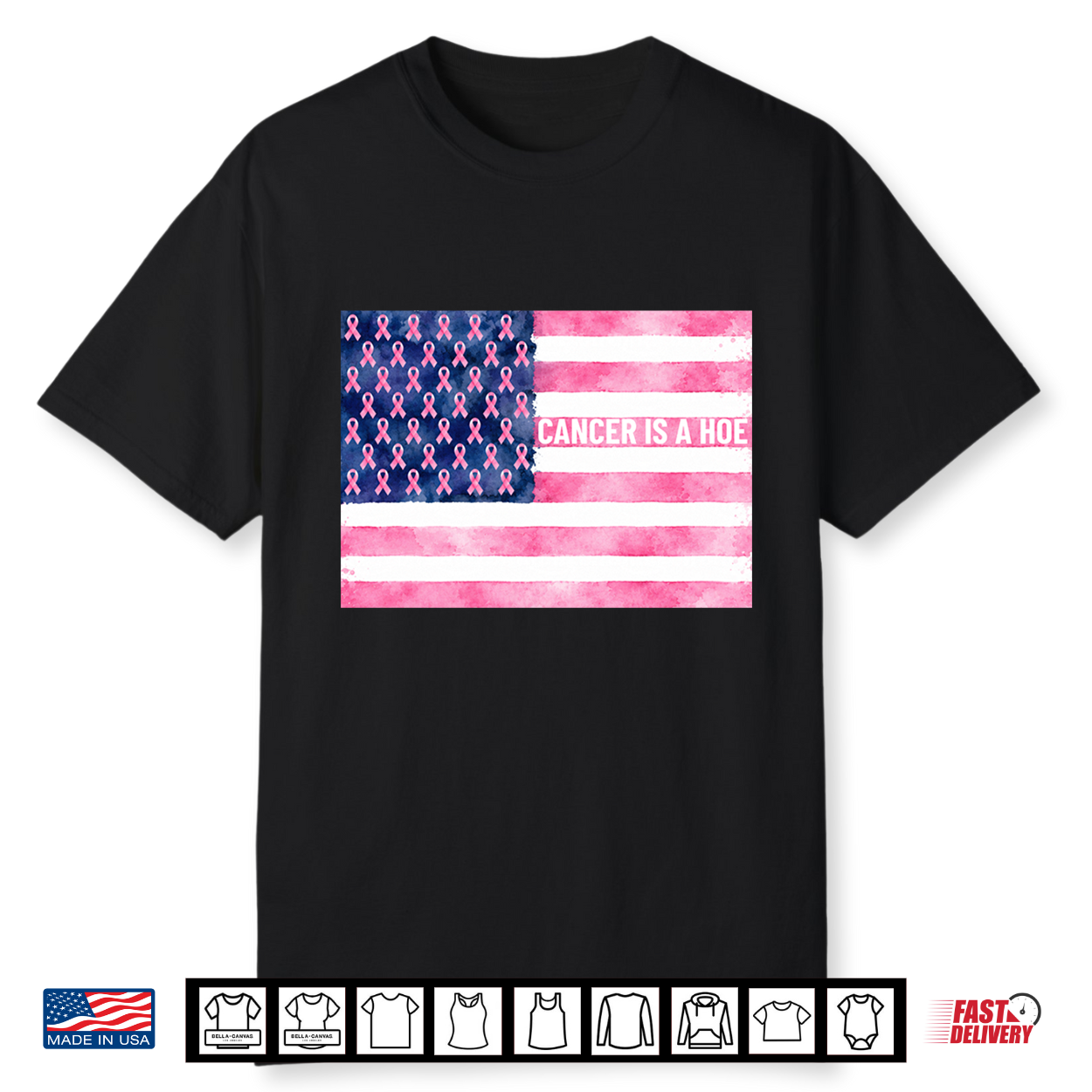 Cancer Is A Strong Battle Patriotic Breast Cancer Awareness Shirt Cancer Is A Strong Battle Patriotic Breast Cancer Awareness Shirt