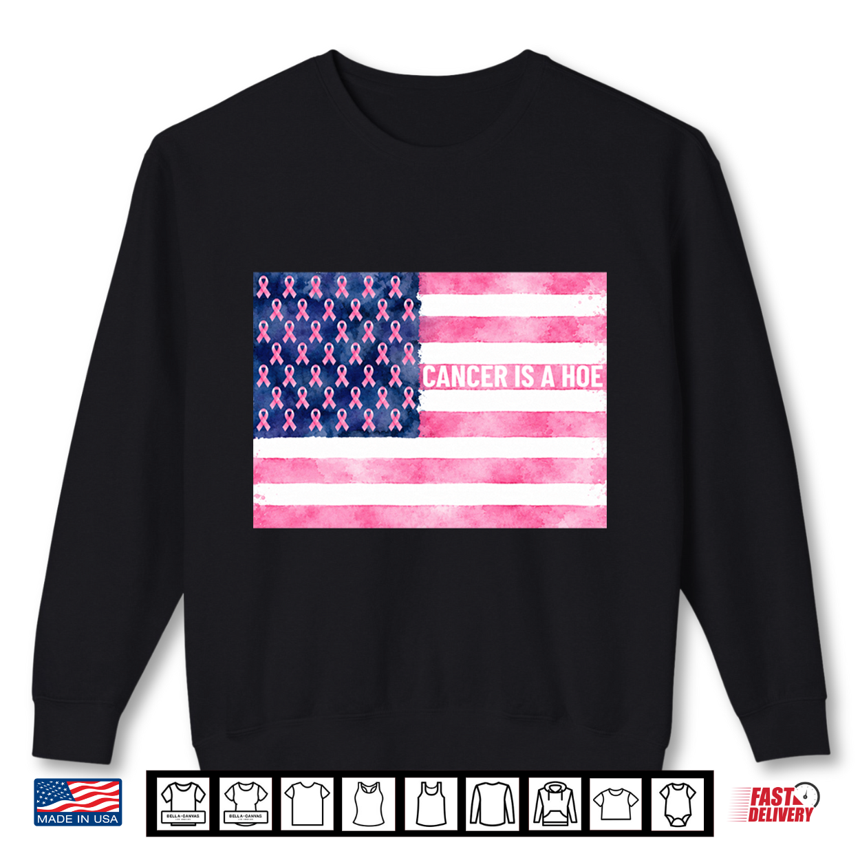 Cancer Is A Strong Battle Patriotic Breast Cancer Awareness Shirt Cancer Is A Strong Battle Patriotic Breast Cancer Awareness Shirt