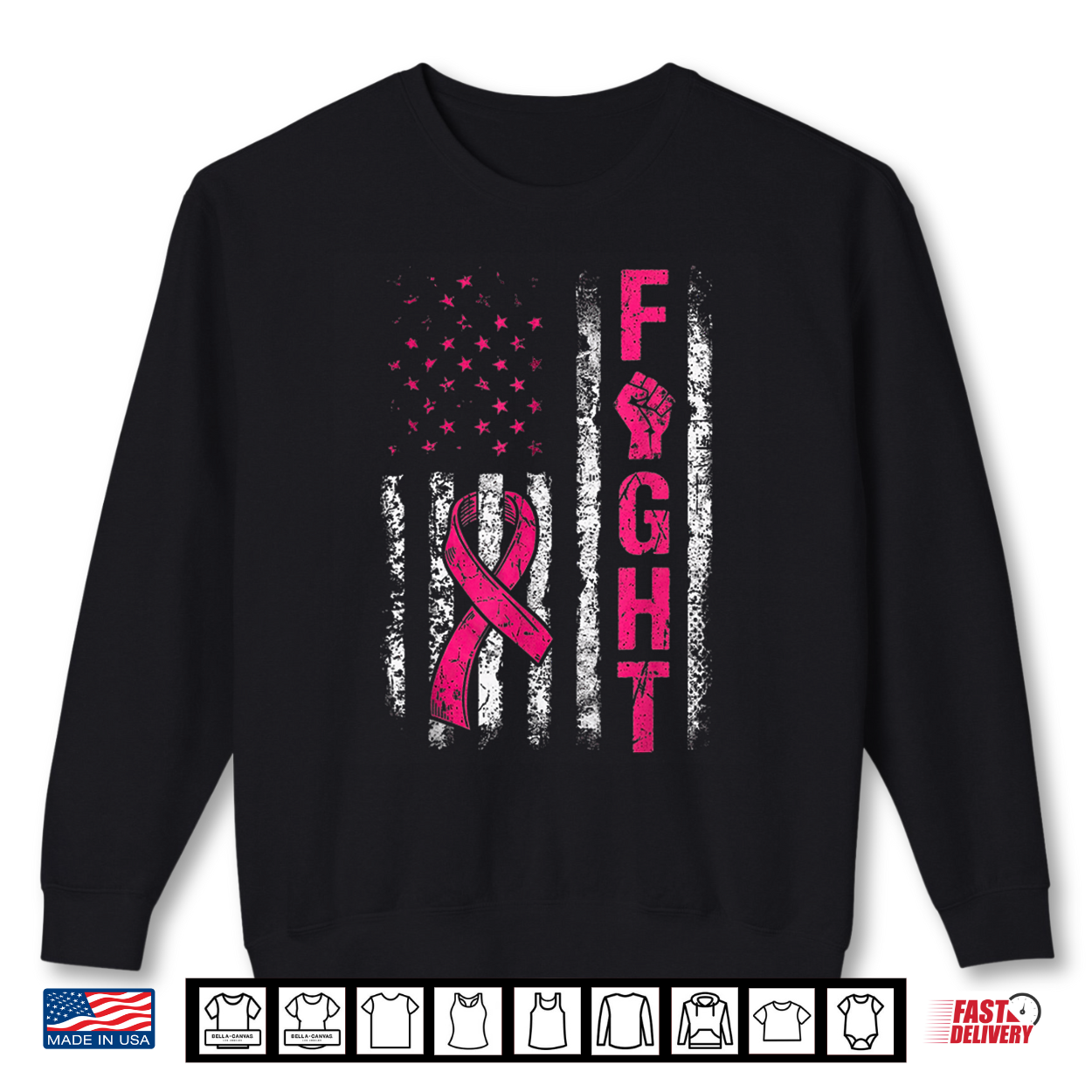 Fight Usa Flag Breast Cancer Awareness Patriotic Pink Ribbon Shirt Fight Usa Flag Breast Cancer Awareness Patriotic Pink Ribbon Shirt