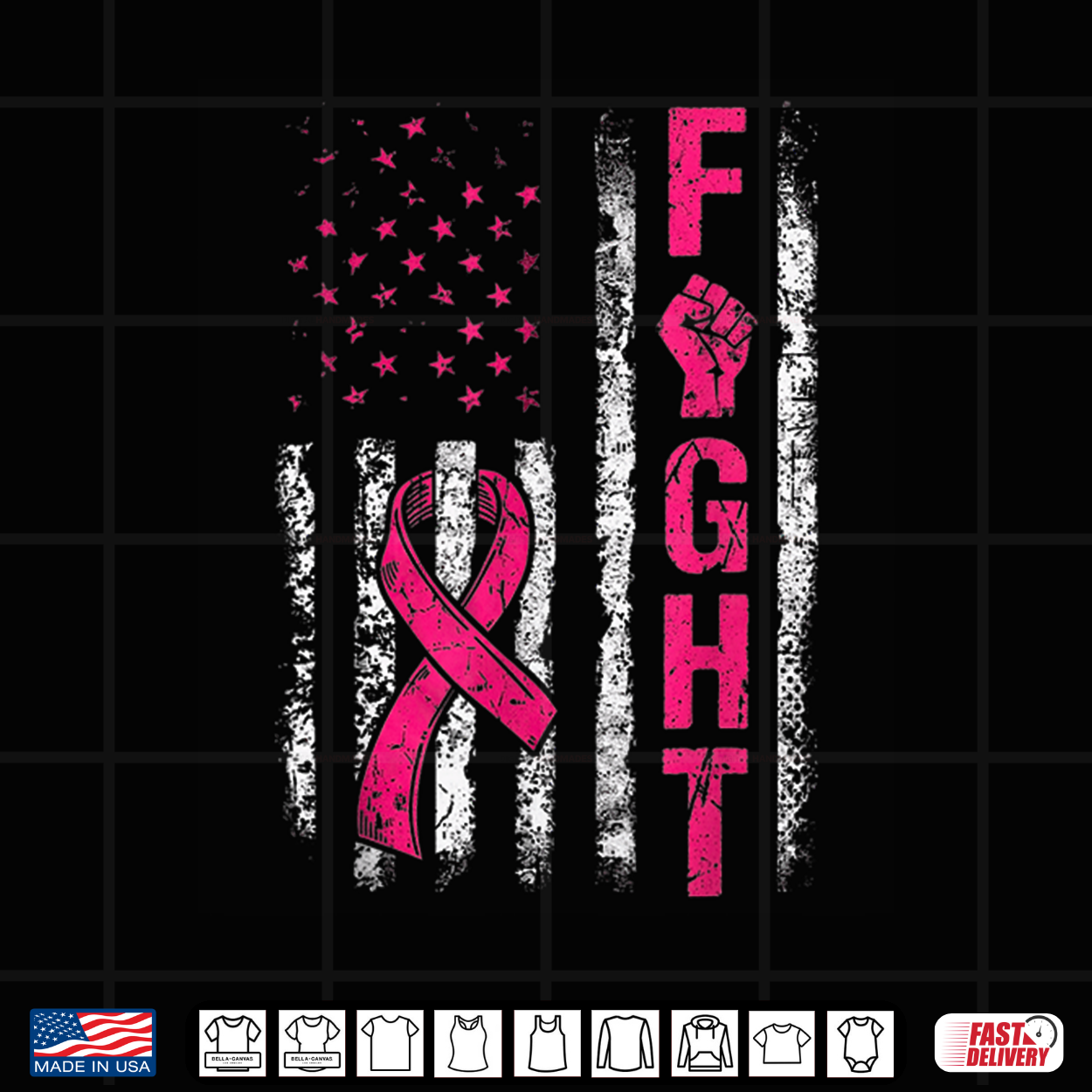 Fight Usa Flag Breast Cancer Awareness Patriotic Pink Ribbon Shirt Fight Usa Flag Breast Cancer Awareness Patriotic Pink Ribbon Shirt