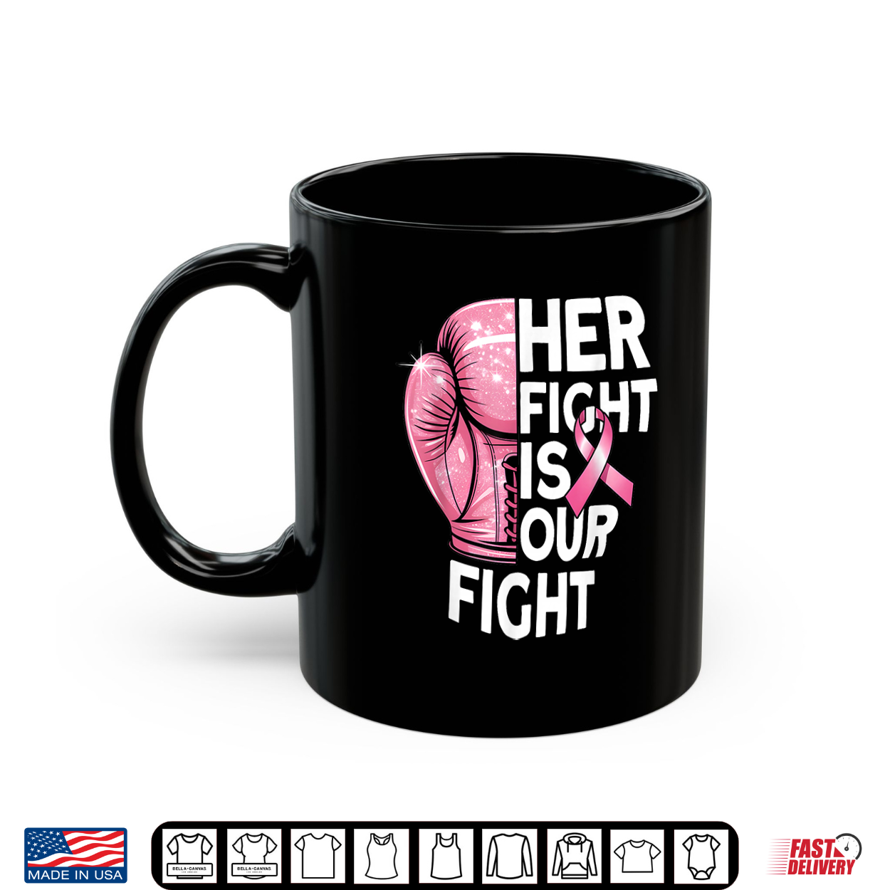 Her Fight Is Our Fight Boxing Glove Breast Cancer Awareness Shirt Her Fight Is Our Fight Boxing Glove Breast Cancer Awareness Shirt