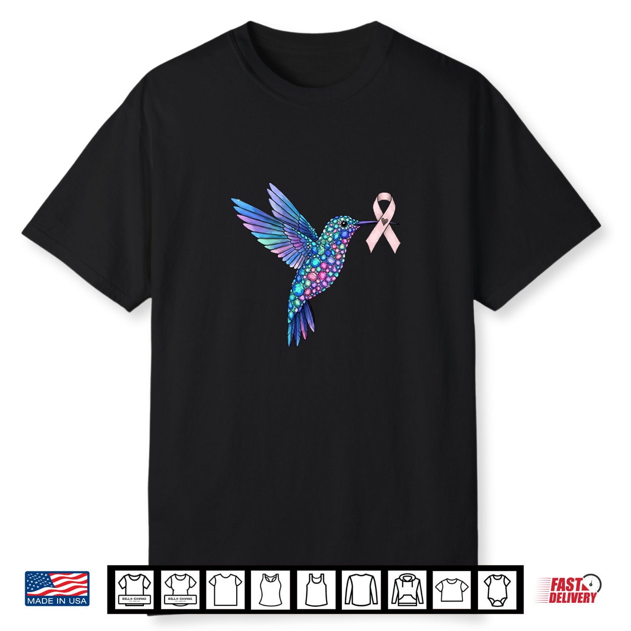 Hummingbird Pink Ribbon Breast Cancer Awareness Support Shirt Hummingbird Pink Ribbon Breast Cancer Awareness Support Shirt