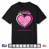 I Wear Pink 2 Year Free Breast Cancer Survivor Graphic Heart Shirt