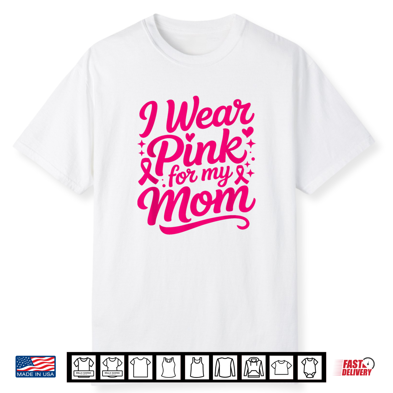 I Wear Pink For My Mama Pink Ribbon Shirt I Wear Pink For My Mama Pink Ribbon Shirt