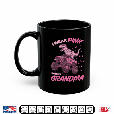 I Wear Pink For My Grandma Dino Breast Cancer Awareness Shirt 3 Mug I Wear Pink For My Grandma Dino Breast Cancer Awareness Shirt