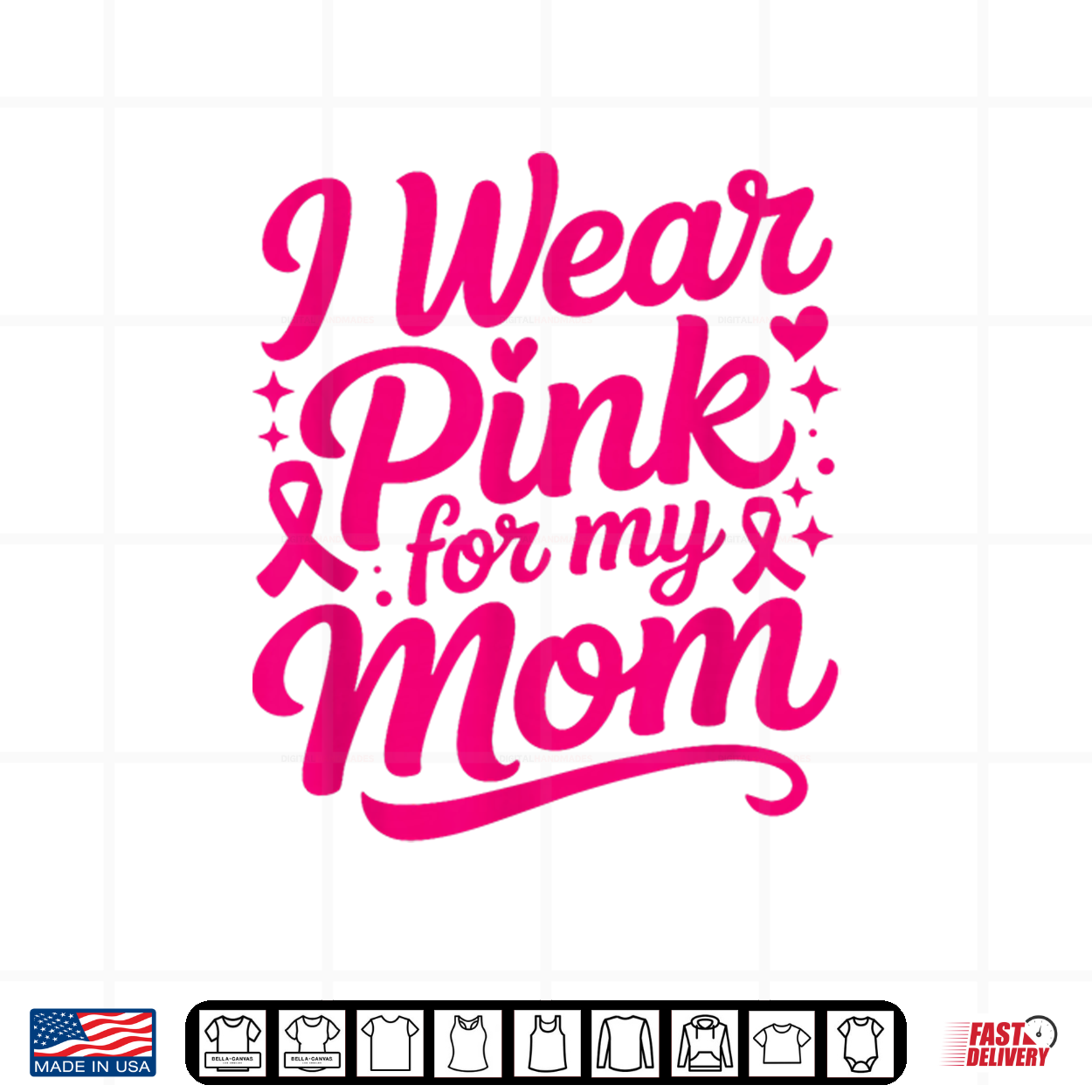 I Wear Pink For My Mama Pink Ribbon Shirt I Wear Pink For My Mama Pink Ribbon Shirt