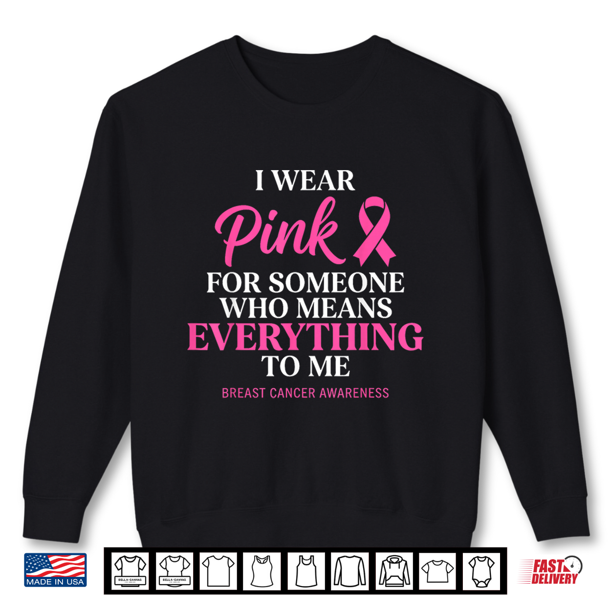 I Wear Pink Ribbon Breast Cancer Awareness Shirt I Wear Pink Ribbon Breast Cancer Awareness Shirt