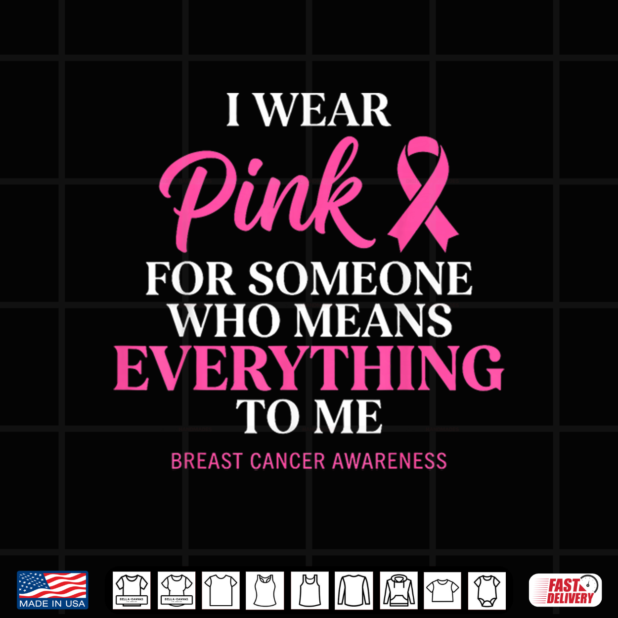 I Wear Pink Ribbon Breast Cancer Awareness Shirt I Wear Pink Ribbon Breast Cancer Awareness Shirt