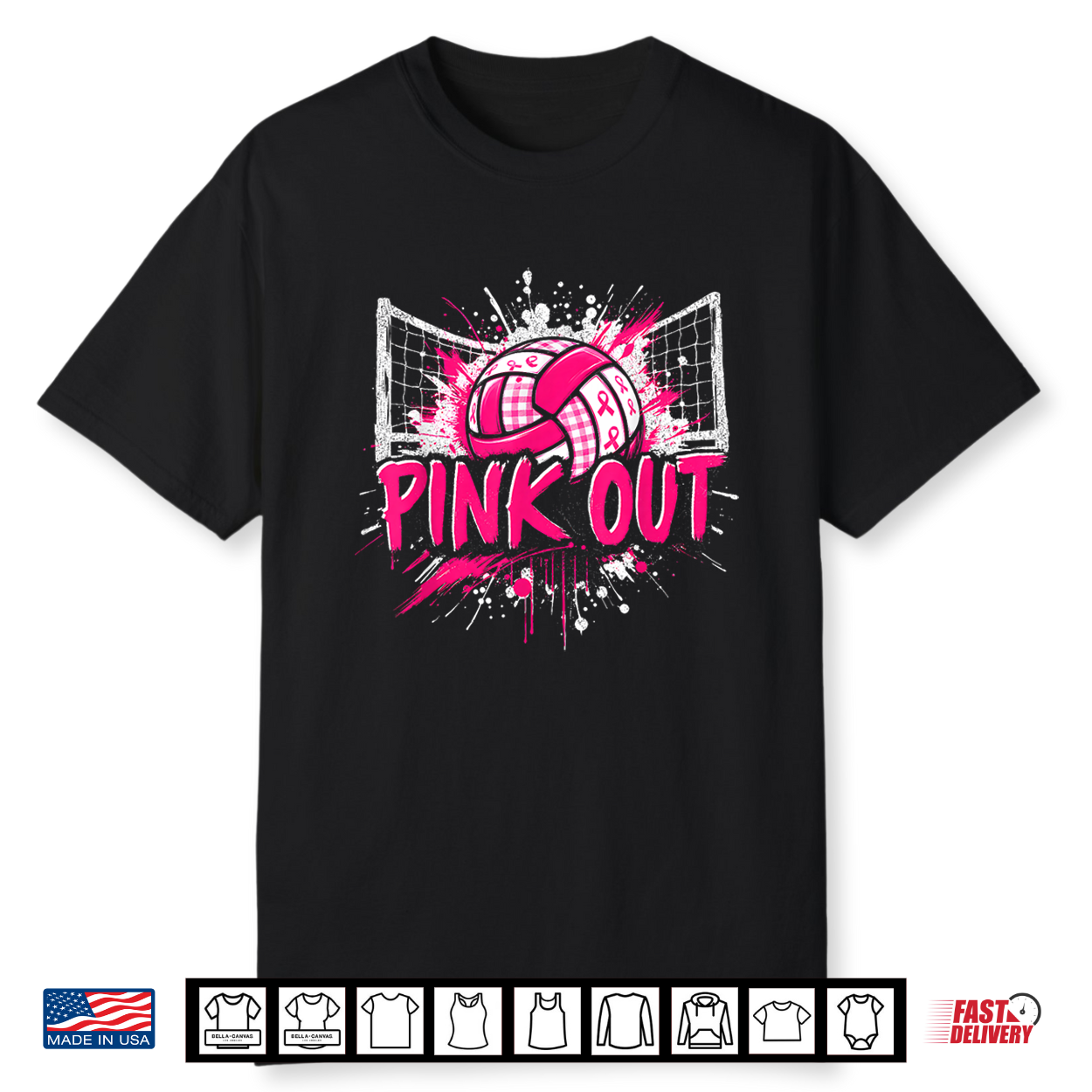 Pink Out Volleyball Breast Cancer Awareness Shirt Pink Out Volleyball Breast Cancer Awareness Shirt