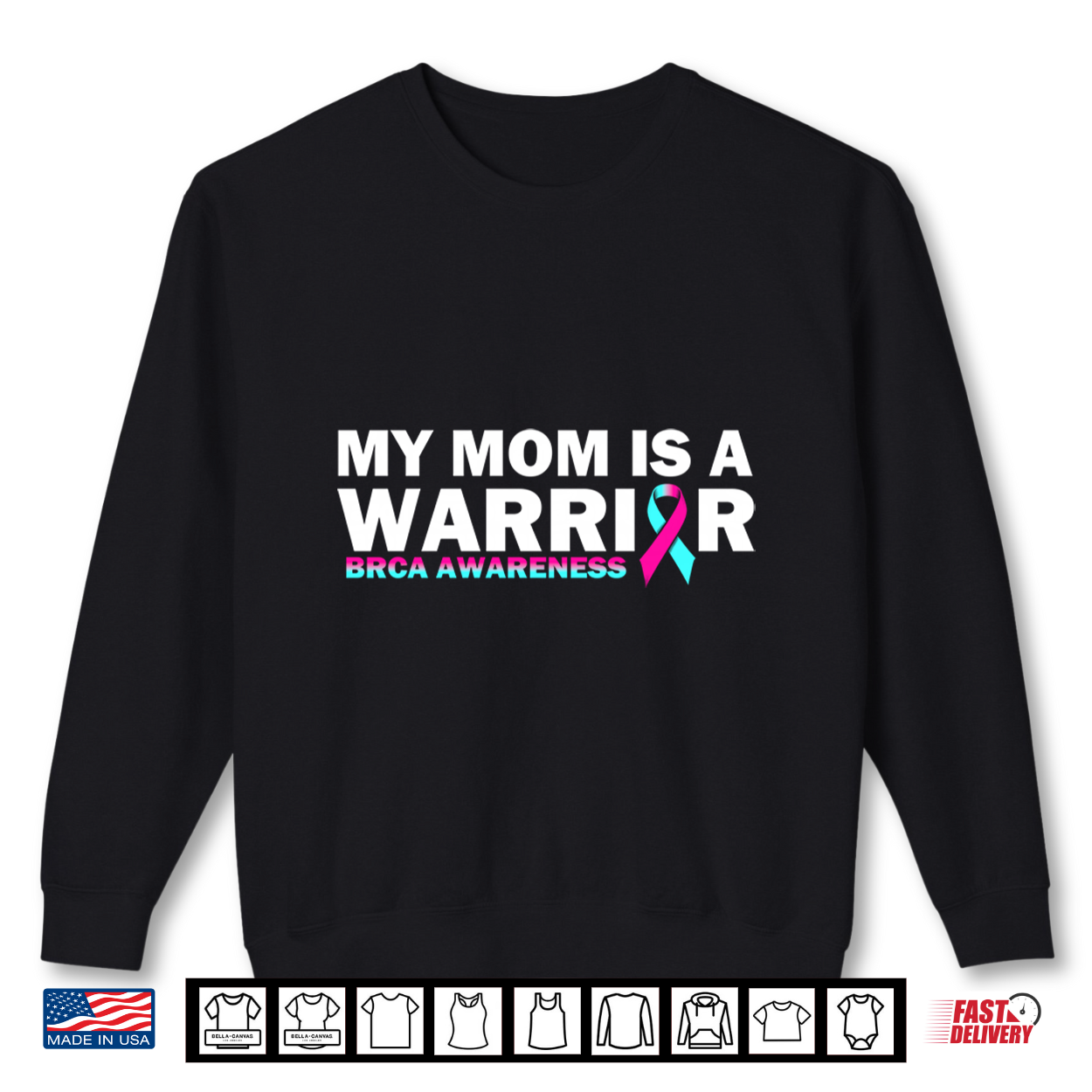 My Mom Is A Warrior Brca Awareness Breast Cancer Shirt