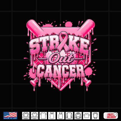 Strike Out Cancer Baseball Breast Cancer Awareness Shirt 4 Design Strike Out Cancer Baseball Breast Cancer Awareness Shirt